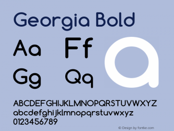 Georgia Bold Version 5.00x-4图片样张