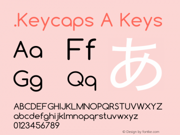 .Keycaps A Keys 10.5d23e8 Font Sample