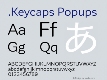 .Keycaps Popups 10.5d29e15 Font Sample