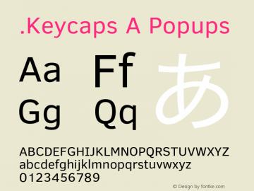 .Keycaps A Popups 10.5d23e8 Font Sample