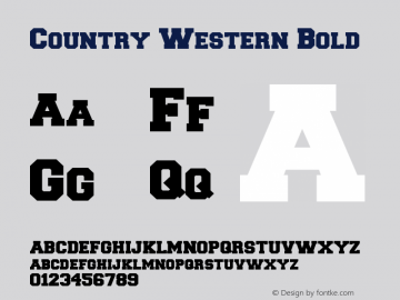 Country Western Bold Altsys Fontographer 3.5  6/8/92 Font Sample