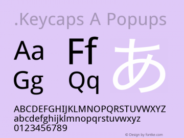 .Keycaps A Popups 10.5d23e8 Font Sample