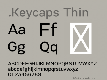 .Keycaps Thin 10.5d29e15 Font Sample