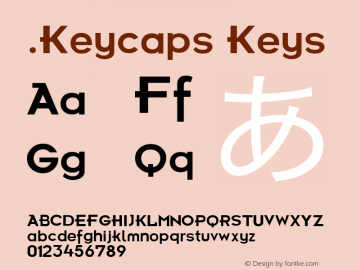 .Keycaps Keys 10.5d23e8 Font Sample