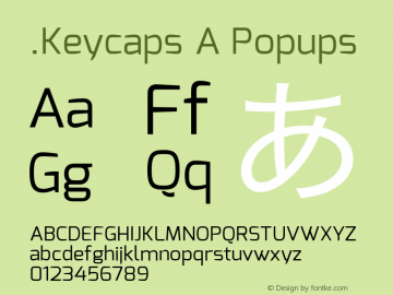 .Keycaps A Popups 10.5d23e8 Font Sample