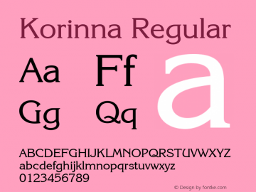 Korinna Regular 1.0图片样张