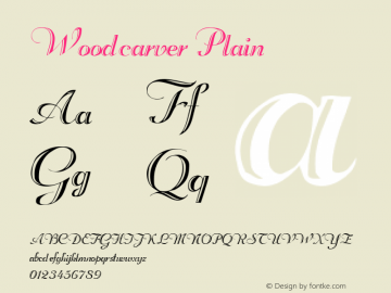 Woodcarver Plain Altsys Fontographer 3.3  3/6/92 Font Sample