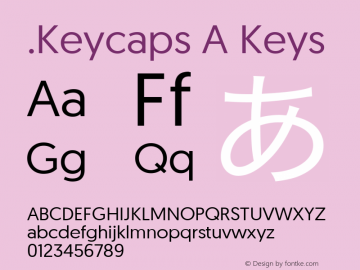 .Keycaps A Keys 10.5d23e8 Font Sample