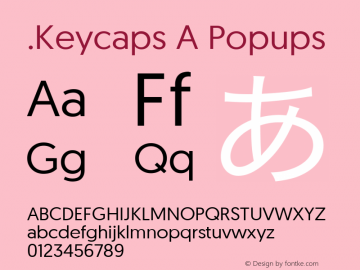 .Keycaps A Popups 10.5d23e8 Font Sample