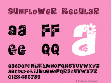 Sunflower Regular Altsys Fontographer 4.0.4 7/25/94 Font Sample