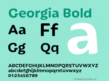 Georgia Bold Version 5.00x-4图片样张