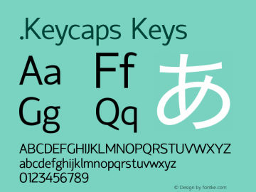 .Keycaps Keys 10.5d23e8 Font Sample