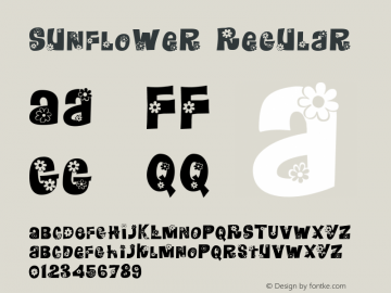 Sunflower Regular Altsys Fontographer 4.0.4 7/25/94 Font Sample