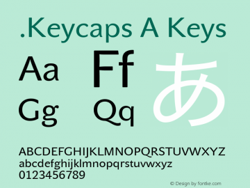 .Keycaps A Keys 10.5d29e15 Font Sample