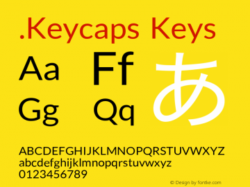 .Keycaps Keys 10.5d23e8 Font Sample