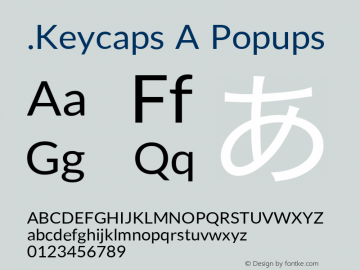 .Keycaps A Popups 10.5d23e8 Font Sample