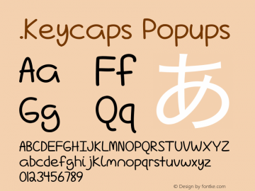 .Keycaps Popups 10.5d23e8 Font Sample