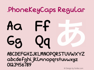 .PhoneKeyCaps Regular 10.1d12e2 Font Sample