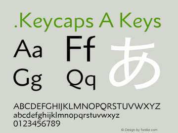 .Keycaps A Keys 10.5d23e8 Font Sample