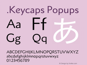 .Keycaps Popups 10.5d23e8 Font Sample