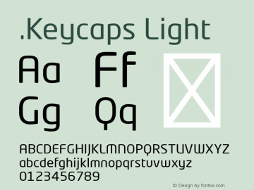 .Keycaps Light 10.5d23e8 Font Sample