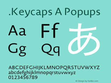 .Keycaps A Popups 10.5d23e8 Font Sample