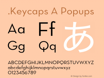 .Keycaps A Popups 10.5d23e8 Font Sample