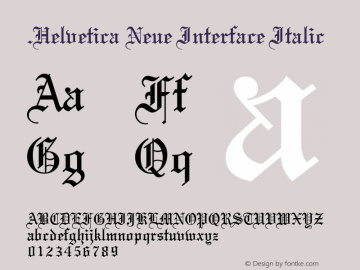 .Helvetica Neue Interface Italic M3 9.0d61e1图片样张