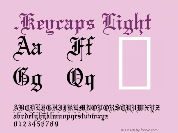 .Keycaps Light 10.0d1e1 Font Sample