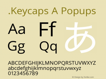 .Keycaps A Popups 10.5d23e8 Font Sample