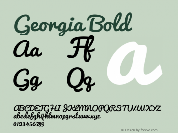 Georgia Bold Version 5.00x-4图片样张