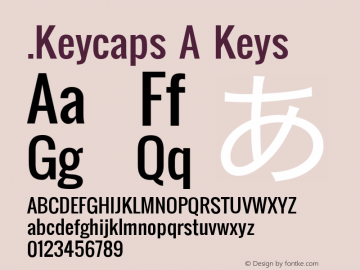 .Keycaps A Keys 10.5d23e8 Font Sample