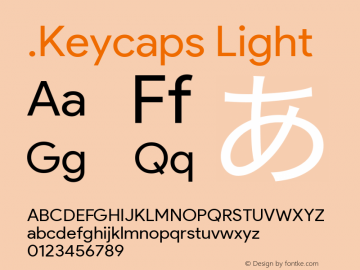 .Keycaps Light 10.5d29e15 Font Sample