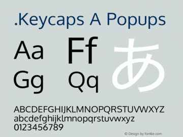 .Keycaps A Popups 10.5d23e8 Font Sample