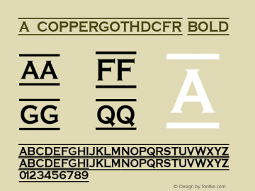 a_CopperGothDcFr Bold 01.03图片样张