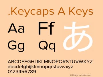 .Keycaps A Keys 10.0d12e1 Font Sample