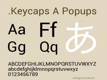 .Keycaps A Popups 10.5d23e8 Font Sample