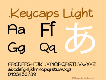 .Keycaps Light 10.5d23e8 Font Sample