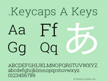 .Keycaps A Keys 10.5d23e8 Font Sample