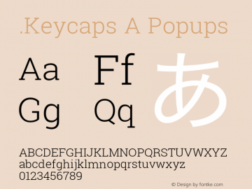 .Keycaps A Popups 10.5d23e8 Font Sample