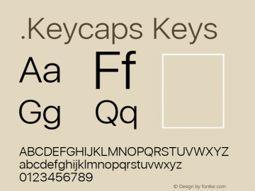 .Keycaps Keys 10.5d23e8 Font Sample