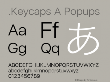 .Keycaps A Popups 10.5d23e8 Font Sample