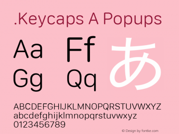 .Keycaps A Popups 10.5d23e8 Font Sample