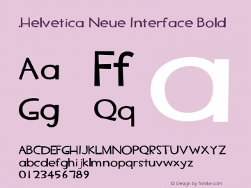 .Helvetica Neue Interface Bold 10.0d35e1图片样张