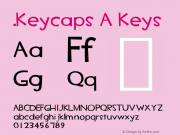 .Keycaps A Keys 10.0d12e1 Font Sample