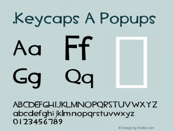 .Keycaps A Popups 10.0d12e1 Font Sample