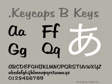 .Keycaps B Keys 10.5d23e8 Font Sample