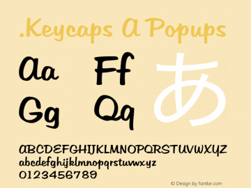 .Keycaps A Popups 10.5d23e8 Font Sample