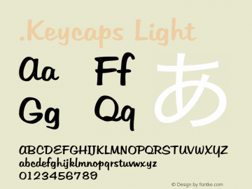 .Keycaps Light 10.5d23e8 Font Sample