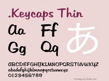 .Keycaps Thin 10.5d23e8 Font Sample